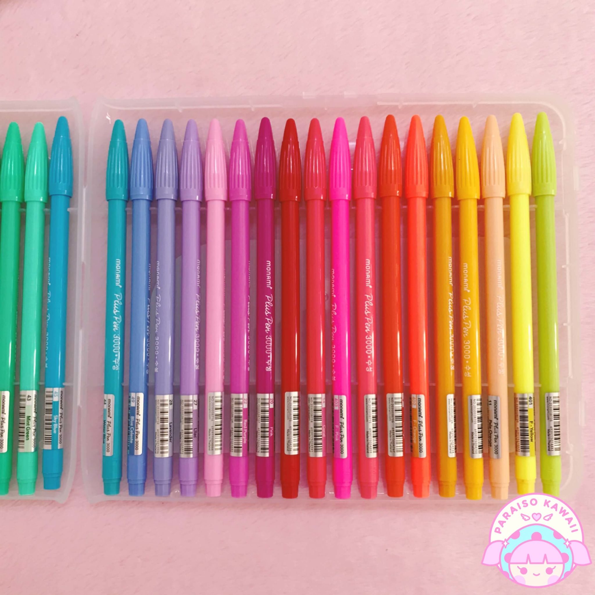 Monami Plus Pen 3000 Set 36 Paraiso Kawaii