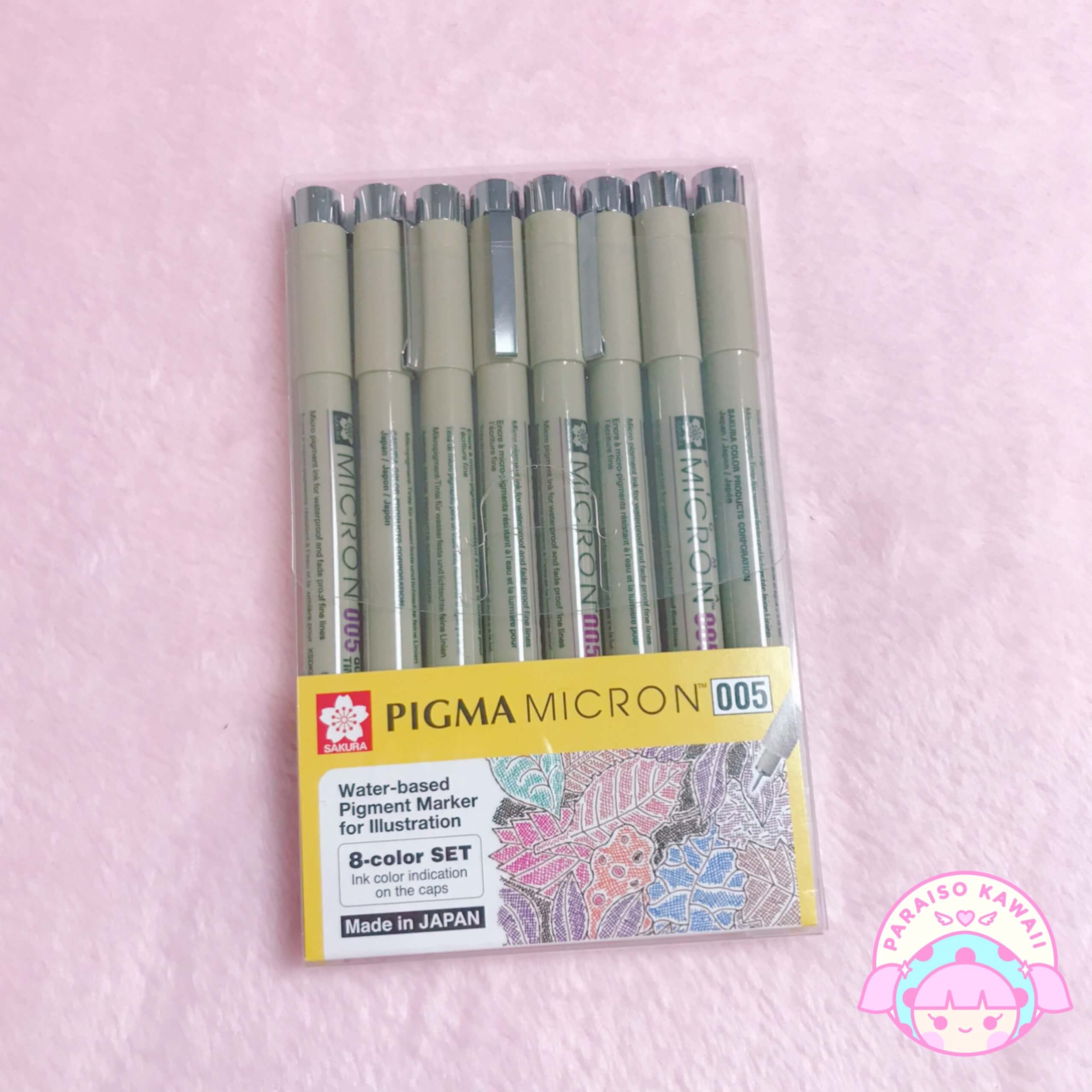 Pigma Micron 0,05 – 8 Colores – Paraiso Kawaii