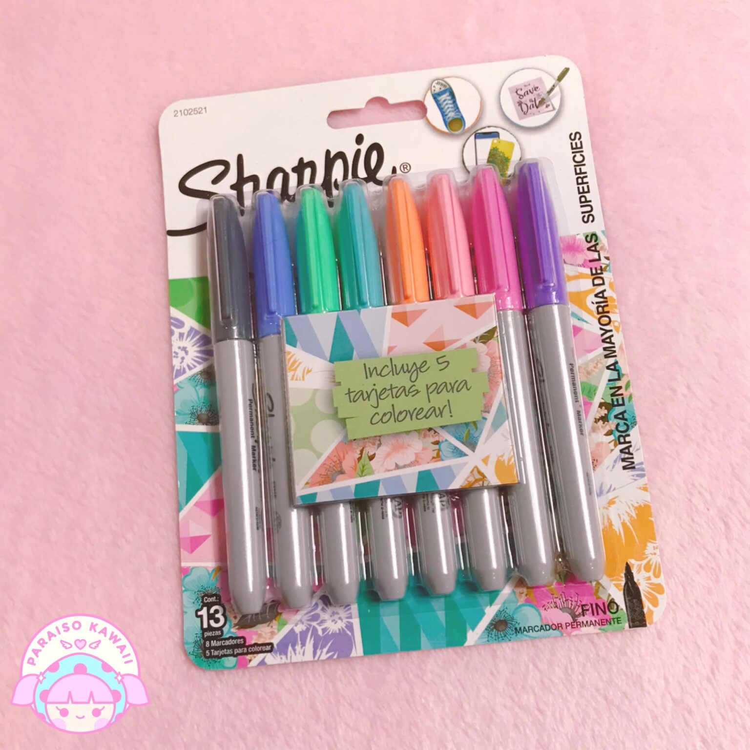 Sharpie Pastel Set 8 Paraiso Kawaii