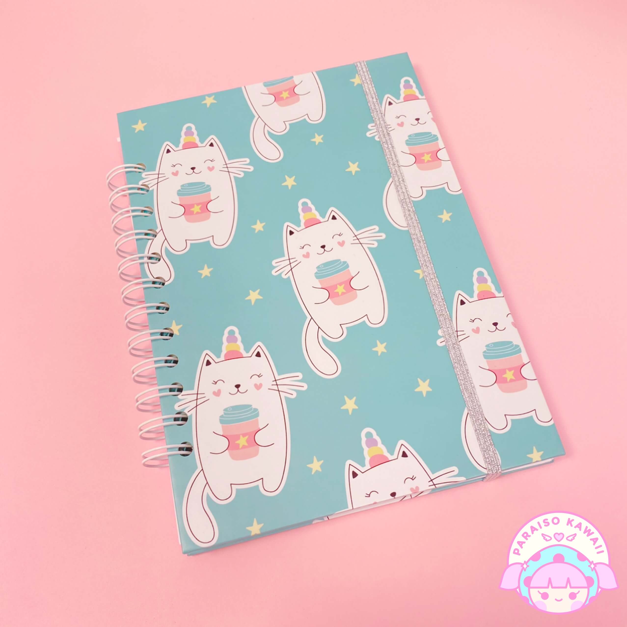 CamiMorgado - Planner Anual Gato Unicornio Turquesa