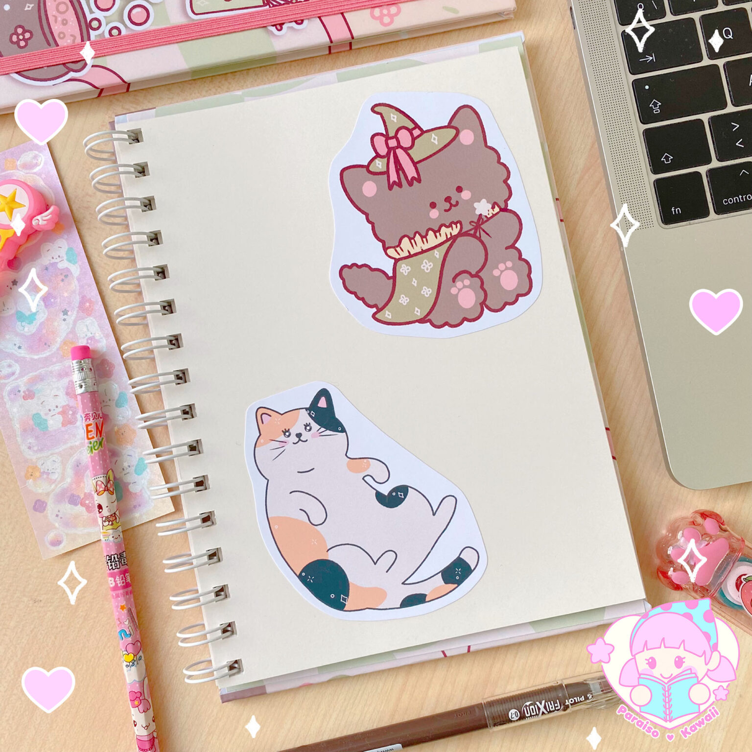 set-3-album-stickers-paraiso-kawaii
