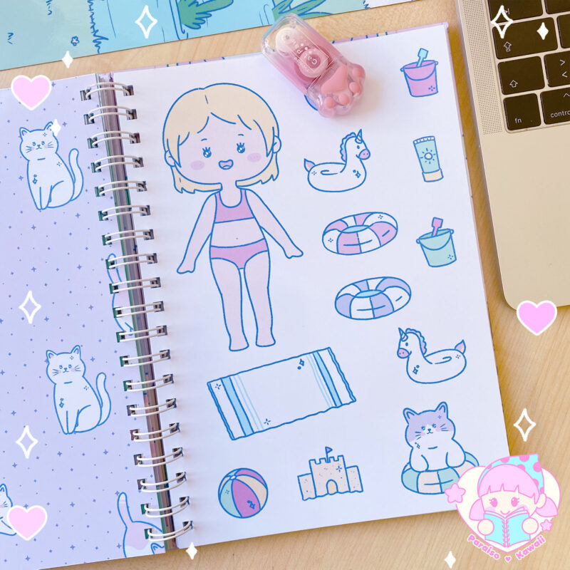 Paper House Productions Kawaii-Aufkleber 3-Pack – Epoxy, Glänzend, Für Planner & Basteln