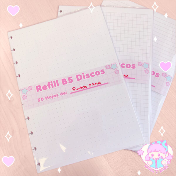 Refill B5 - Libreta Discos