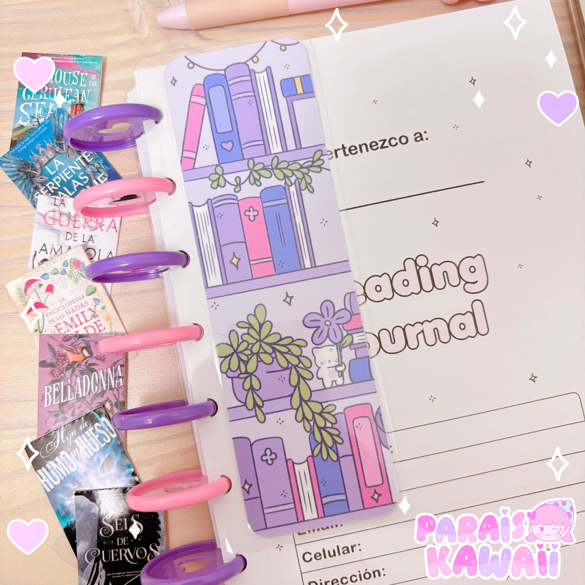 Reading Journal Discos Morado + Portadas - Imagen 2