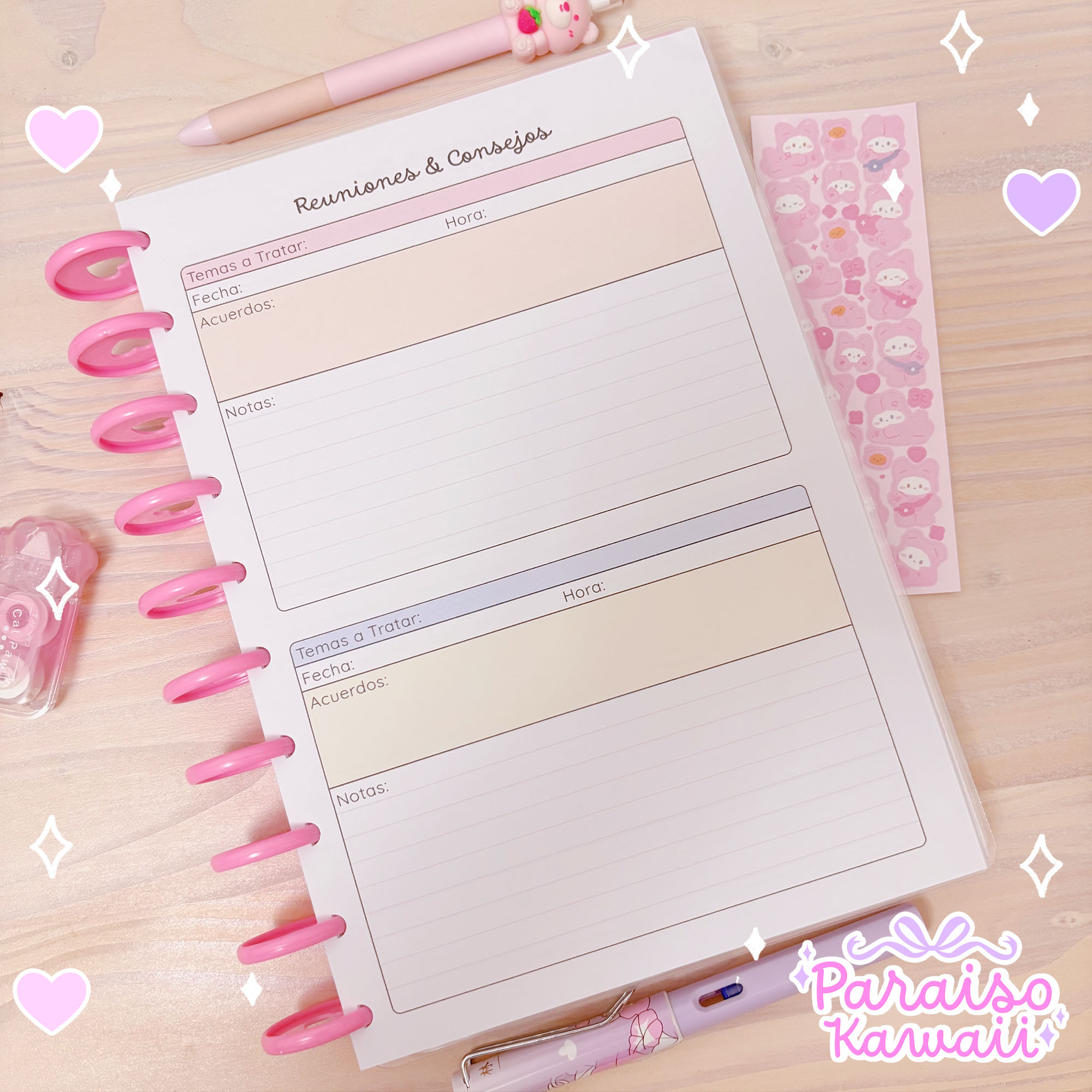 Planner a Pedido - Kawaii Docente Discos - Imagen 10