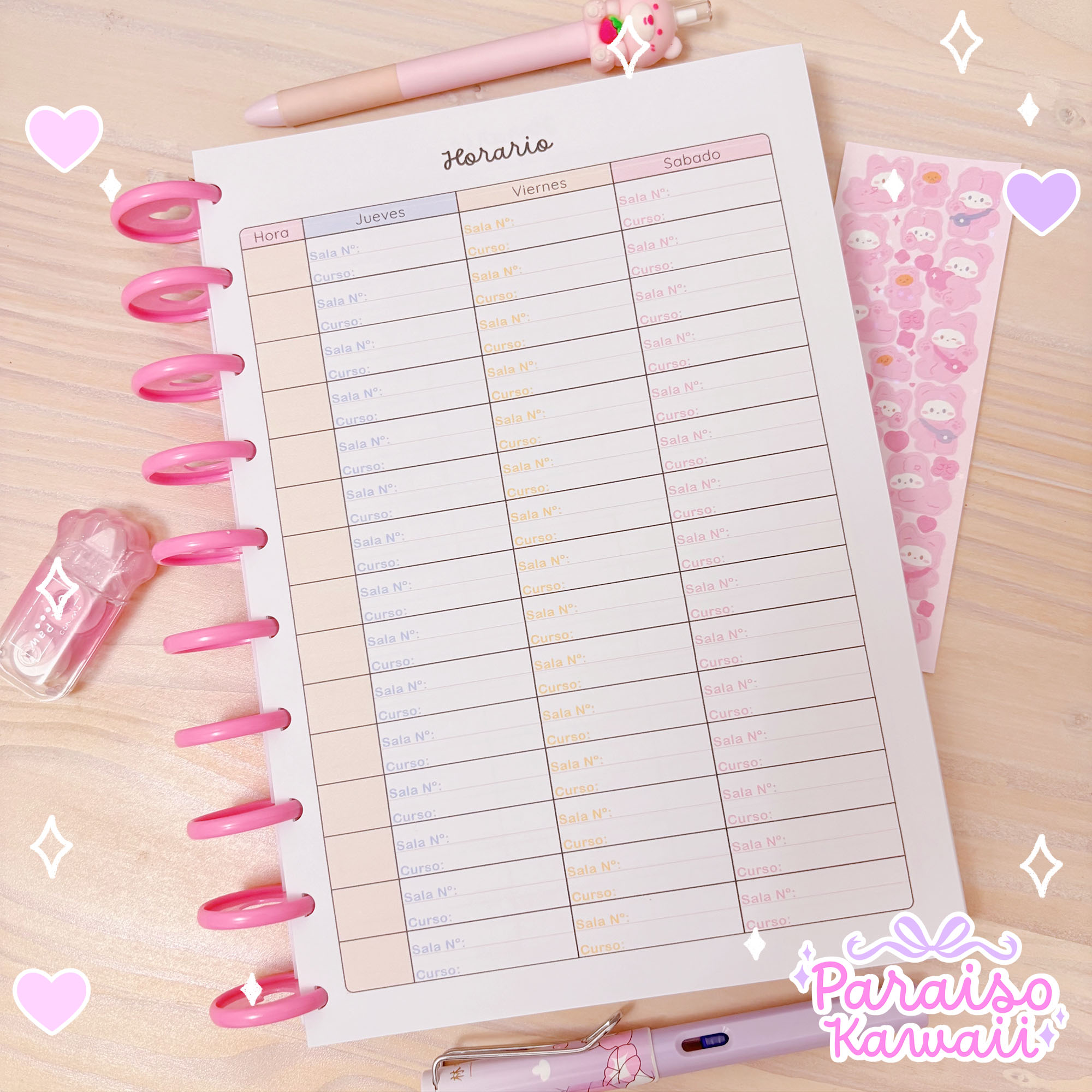 Planner a Pedido - Kawaii Docente Discos - Imagen 6