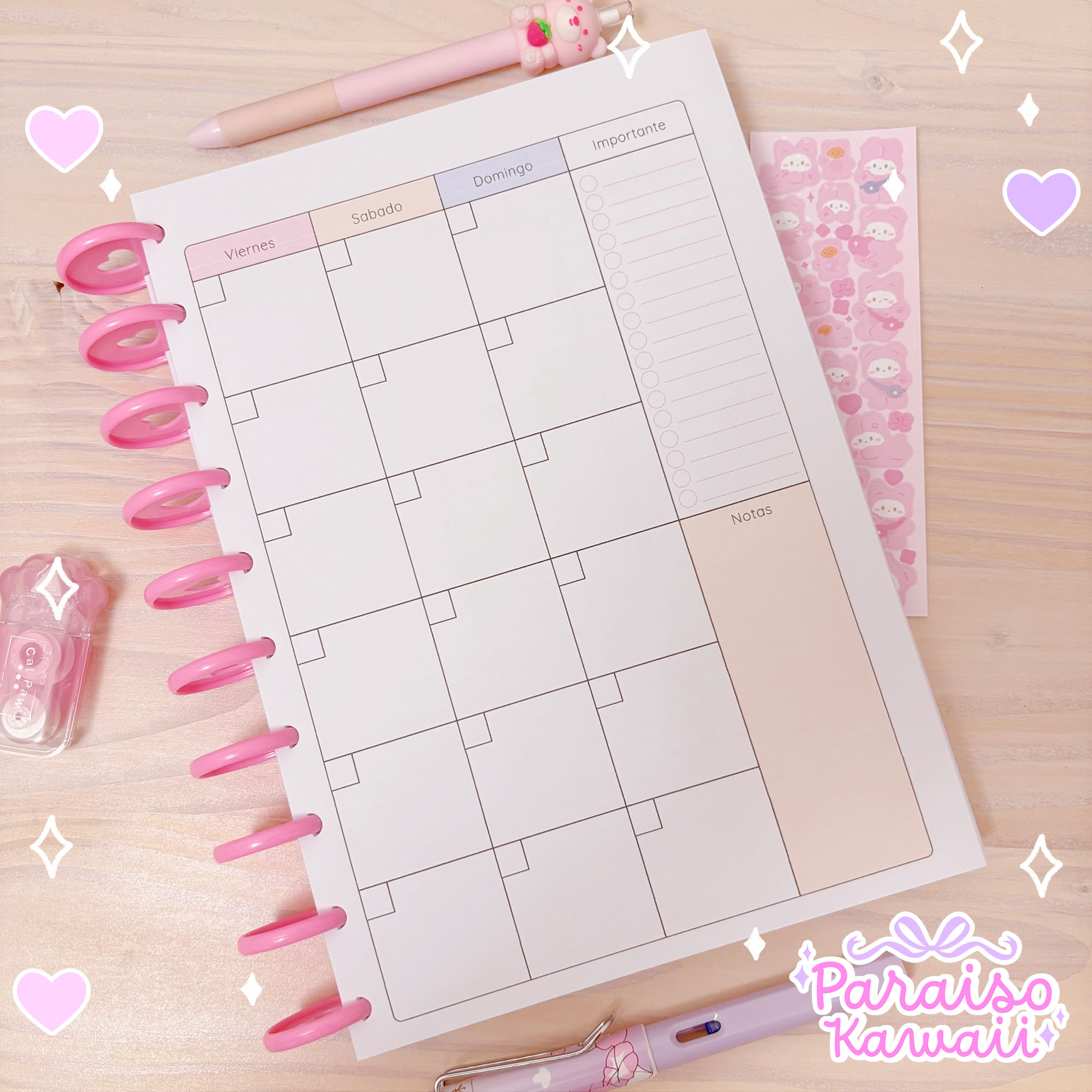 Planner a Pedido - Kawaii Docente Discos - Imagen 2