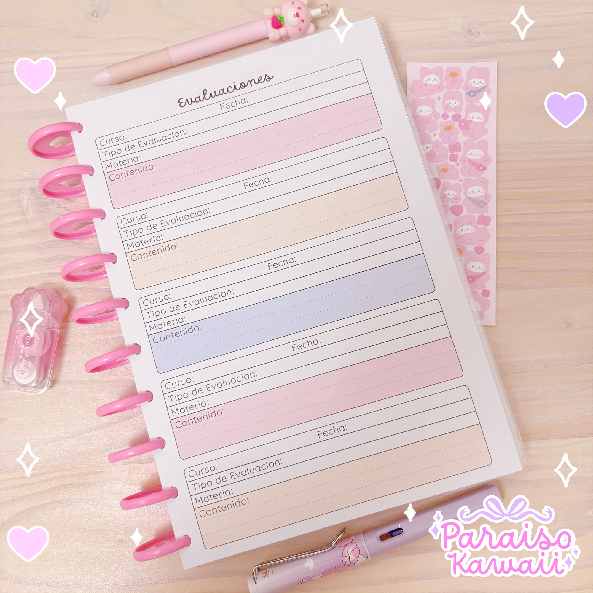 Planner a Pedido - Kawaii Docente Discos - Imagen 8