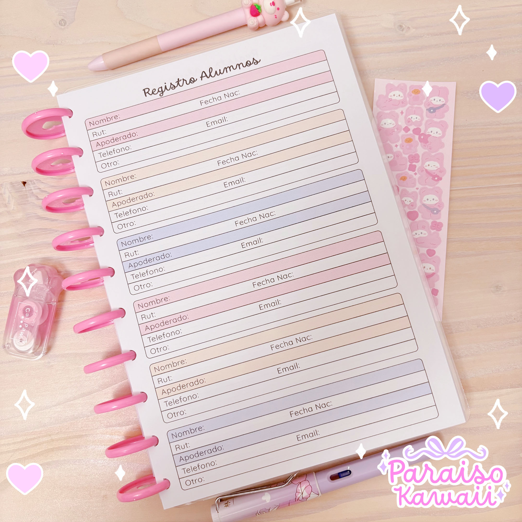 Planner a Pedido - Kawaii Docente Discos - Imagen 9